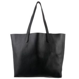 Cuyana Black Pebbled Leather Tote